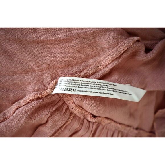 Intimately Free People Women's Sz S Rose Pink Adella Frilled Chemise Slip Dress - Picture 7 of 14